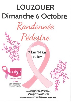 Randonnée octobre rose Louzouer